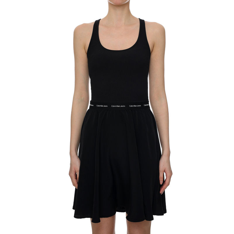 Ženska haljina Calvin Klein CONTRAST TAPE ELASTIC DRESS