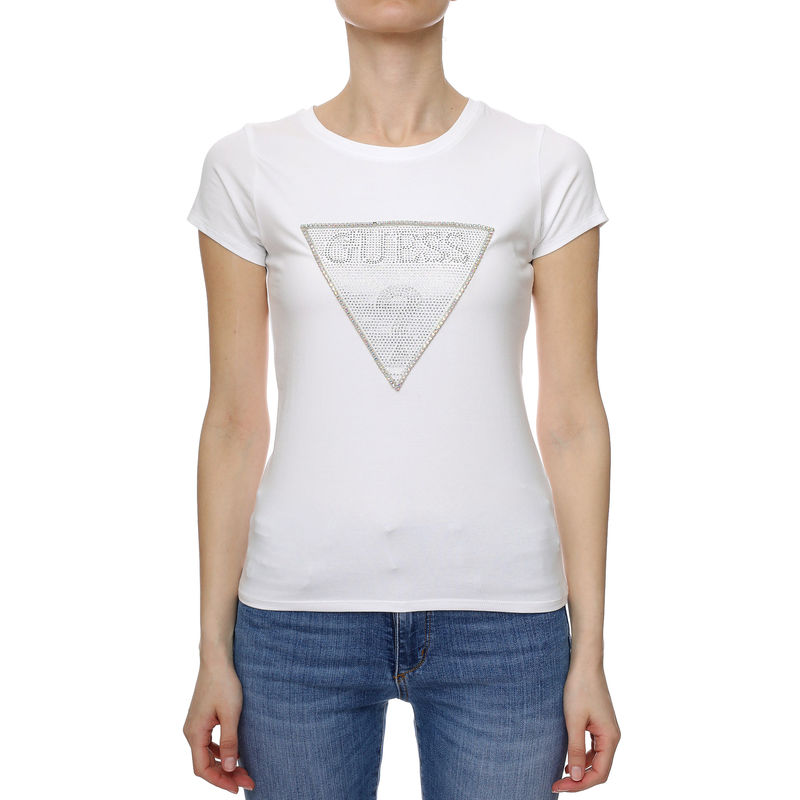 Ženska majica Guess Ss Triangle Crystal Logo R4