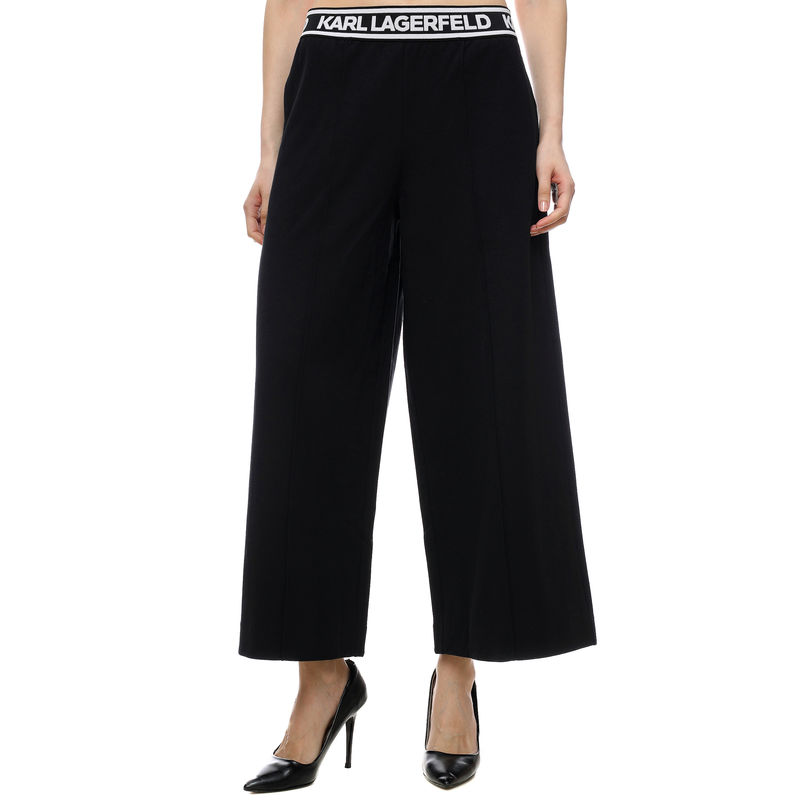 Ženske hlače Karl Lagerfeld Double Jersey Culottes