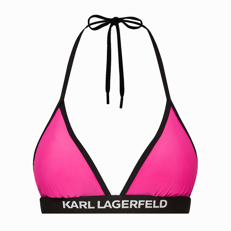Ženski kupaći Karl Lagerfeld Triangle W/ Logo Elastic