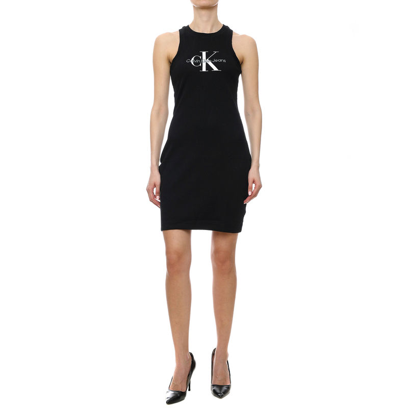 Ženska haljina Calvin Klein Archival Monologo Rib Tank Dress