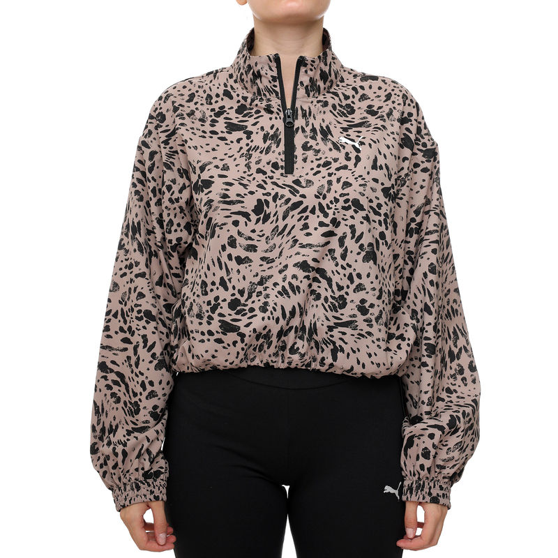 Ženski duks Puma ESS GRAPHIC Animal Relaxed AOP Woven Half-Zip