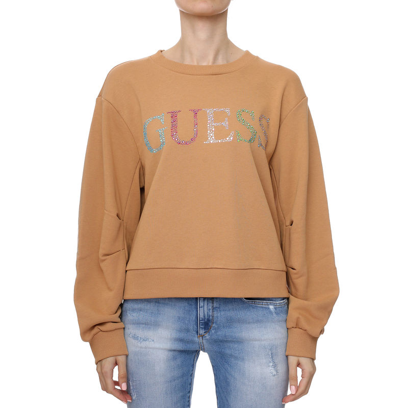 Ženski duks Guess Ls Rn Colorfull Logo Sweatshir