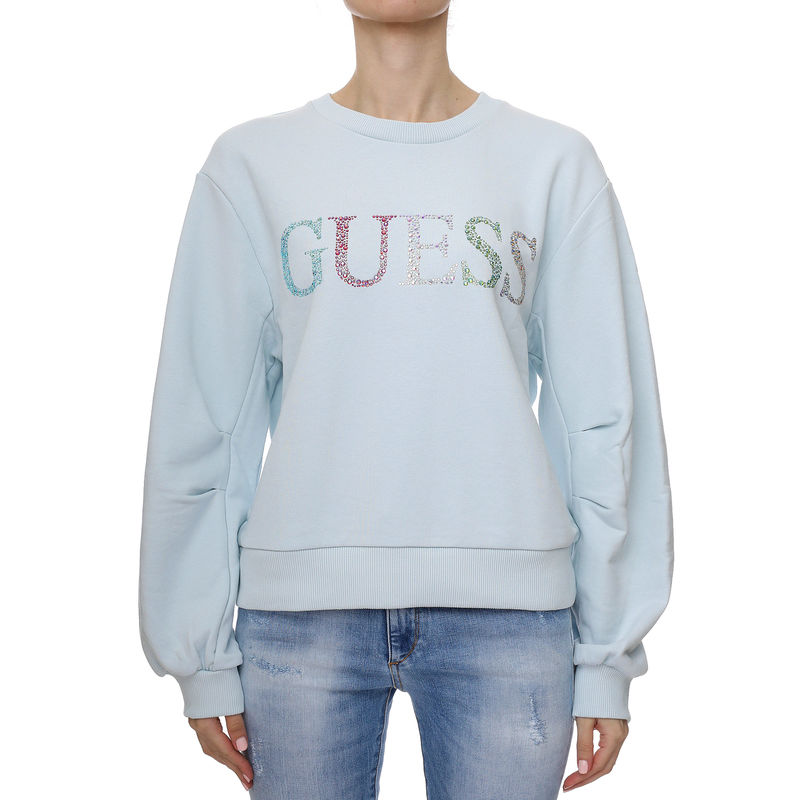 Ženski duks Guess Ls Rn Colorfull Logo Sweatshir