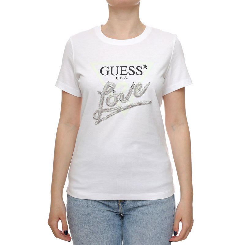 Ženska majica Guess CN SS LOVE TRIANGLE TEE