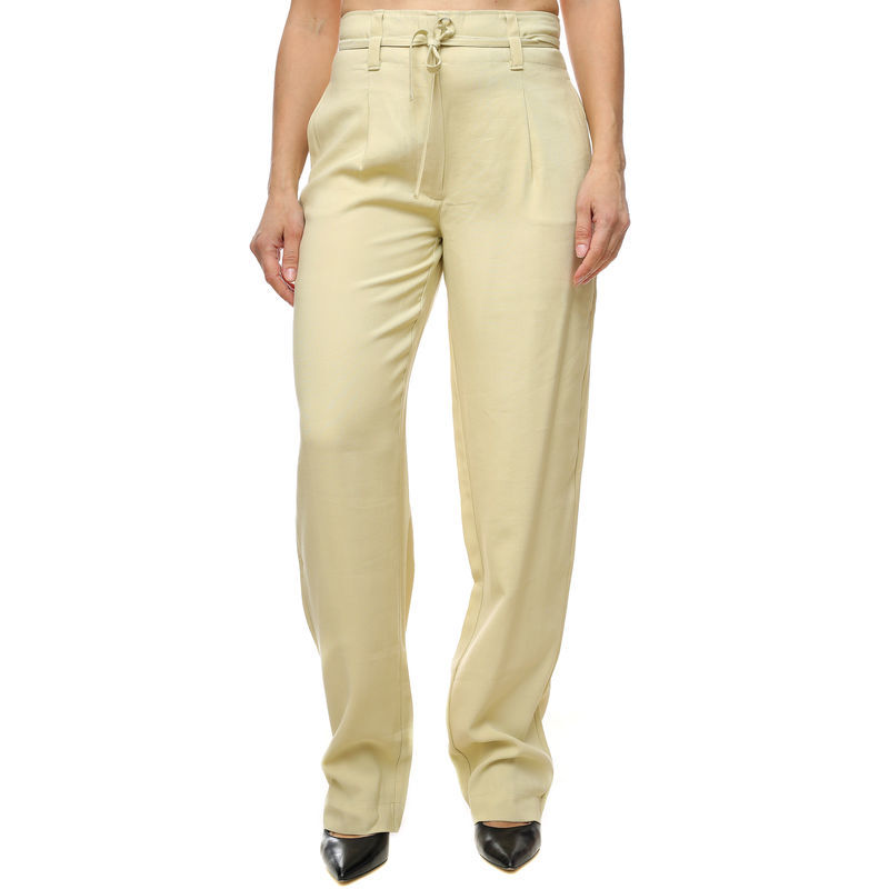 Ženske hlače Calvin Klein Waist Ties Tapered Twill Pant