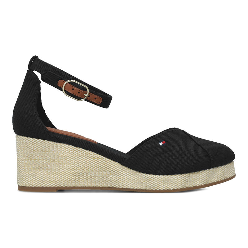 Ženske sandale Tommy Hilfiger FLAG CLOSED TOE MID WEDGE ESPAD