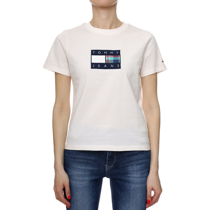 Ženska majica Tommy Hilfiger TJW REG TARTAN FLAG TEE