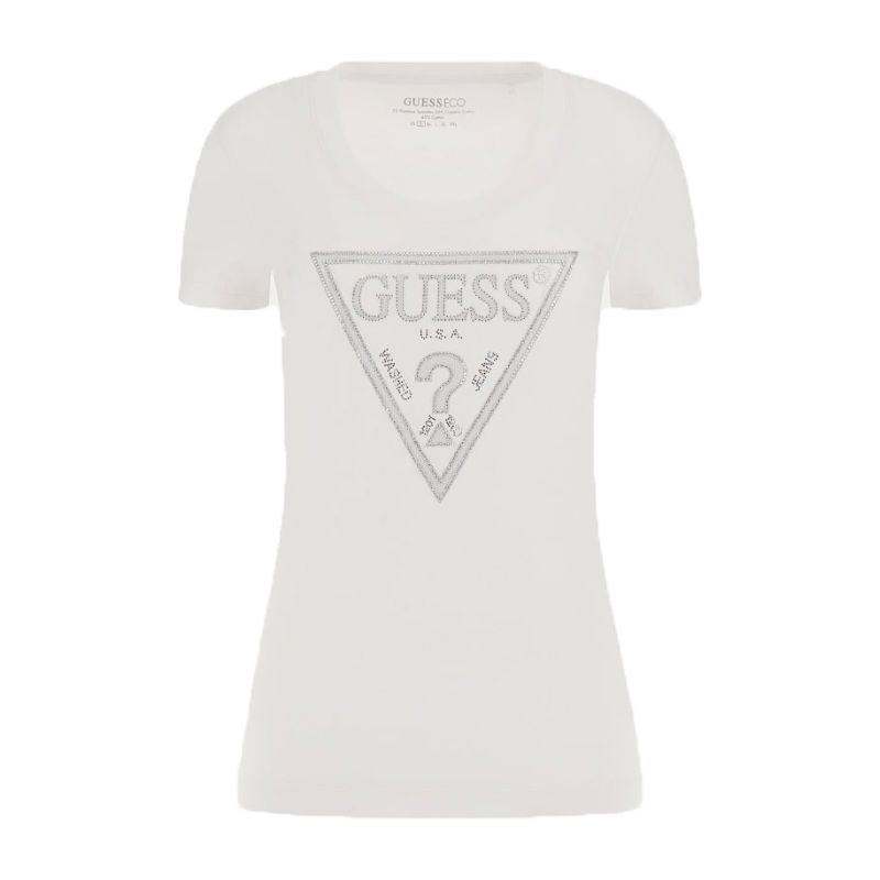 Ženska majica Guess SS CN SHINY TRIANGLE TEE