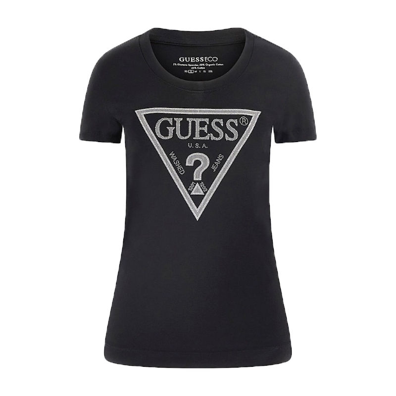 Ženska majica Guess SS CN SHINY TRIANGLE TEE