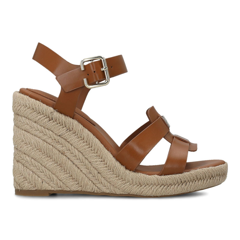 Ženske sandale Tommy Hilfiger Espadrille High Wedge Leather