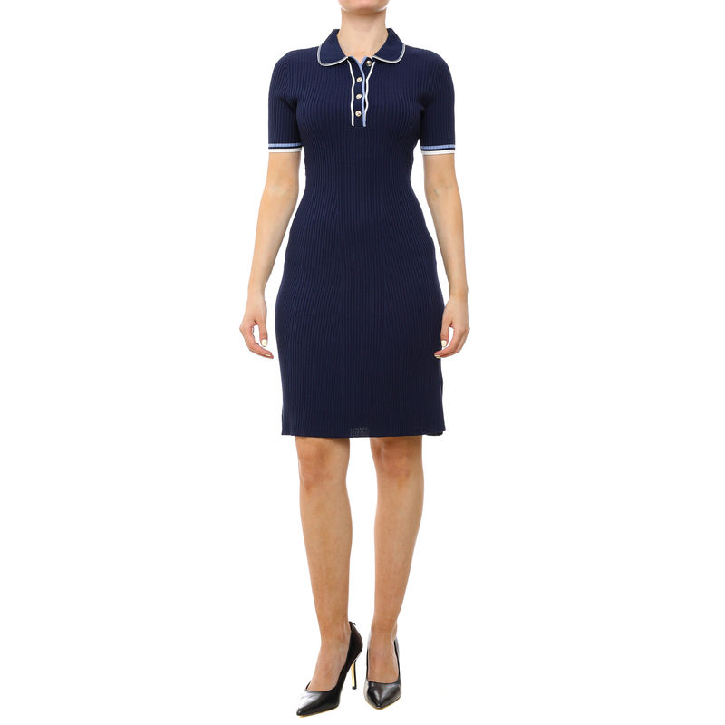 Ženska haljina Guess THALIA POLO NECK SS DRESS SWTR