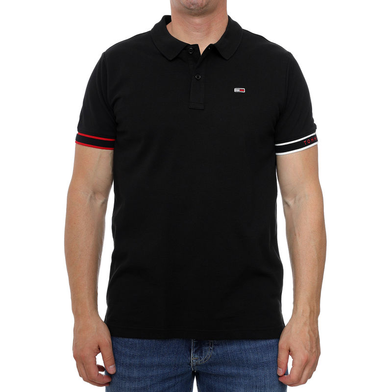 Muška majica Tommy Hilfiger TJM SLIM FLAG CUFF POLO EXT
