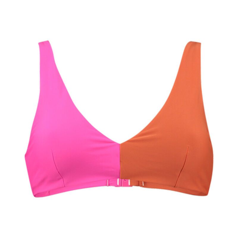 Ženski kupaći Puma SWIM WOMEN COLOURBLOCK PLUNGE TOP 1P