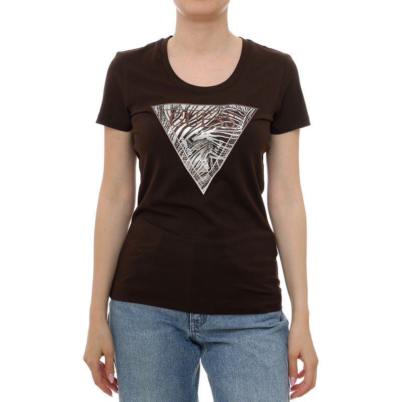 Ženska majica Guess ZEBRA TRIANGLE TEE
