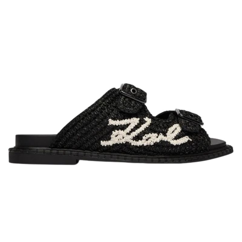 Ženske papuče Karl Lagerfeld Kleo Double Strap Stitch
