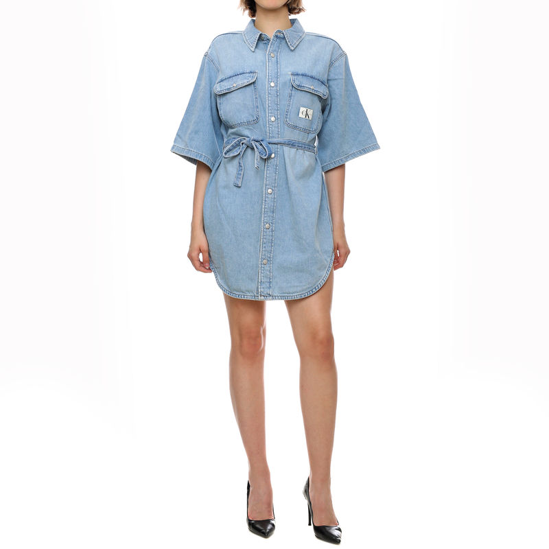 Ženska haljina Calvin Klein UTILITY BELTED SHIRT DRESS