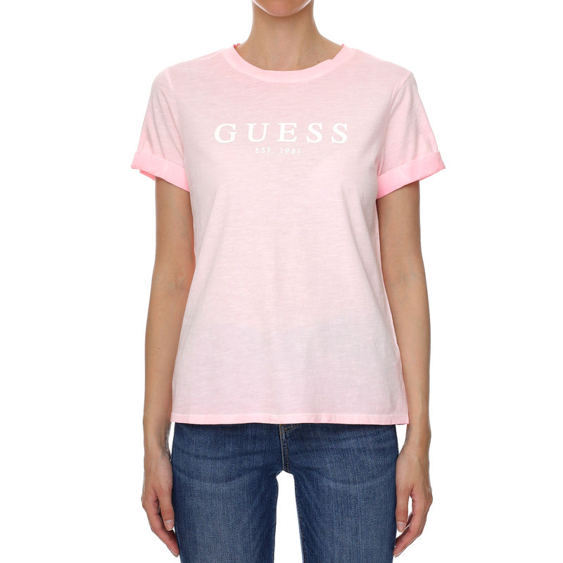 Ženska majica Guess JEANS ES SS 1981 ROLL CUFF TEE