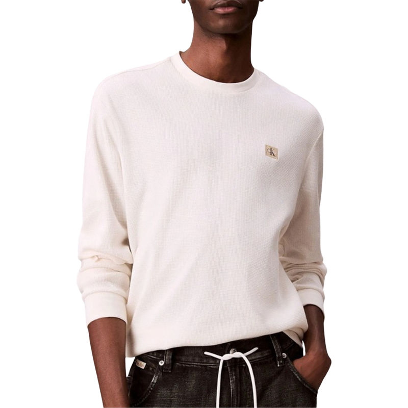 Muška majica Calvin Klein ls waffle heritage lbl tee
