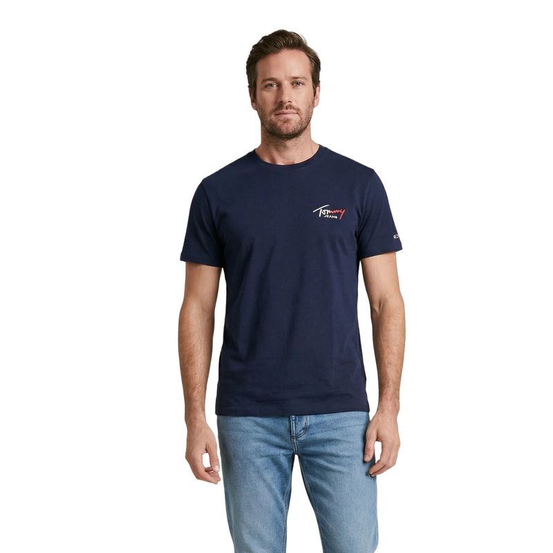 Muška majica Tommy Hilfiger tjm slim sign chest ss tee ext