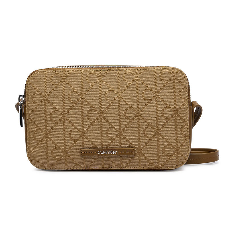 Ženska torba Calvin Klein emblem aop jacquard camera bag