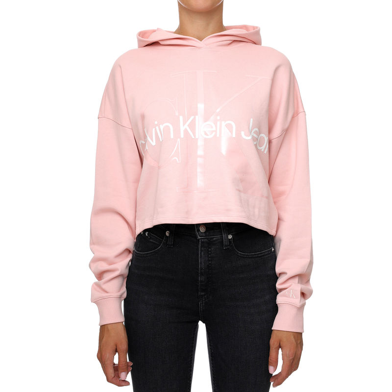 Ženski duks Calvin Klein GLOSSY MONOGRAM HOODIE