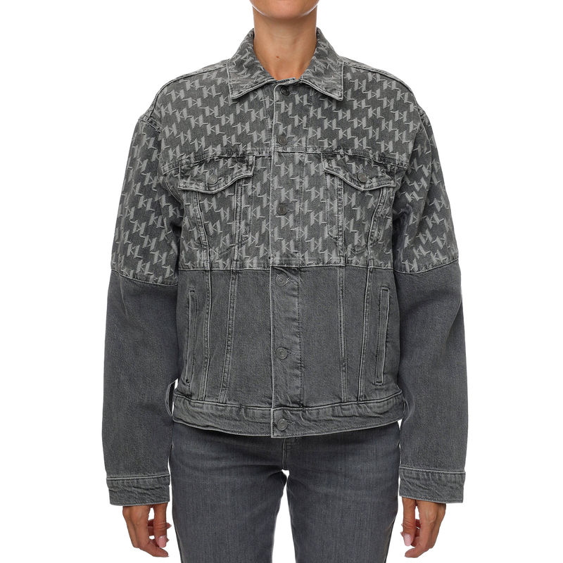 Ženska jakna Karl Lagerfeld UNISEX MONOGRAM DENIM JACKET