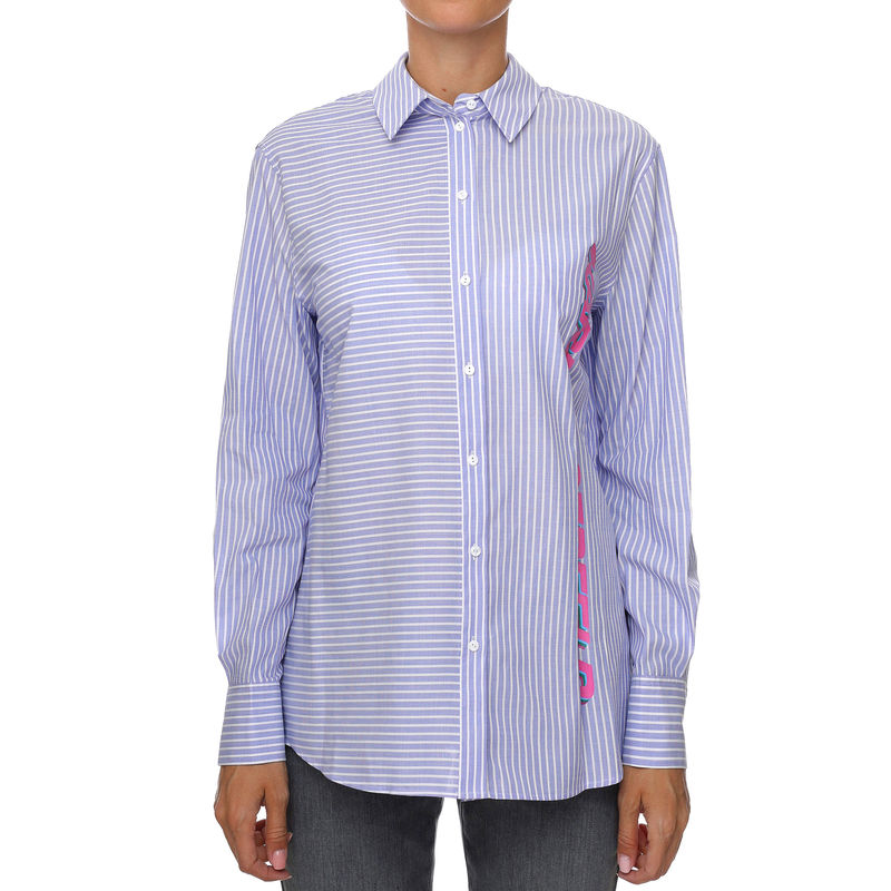 Ženska košulja Karl Lagerfeld STRIPE SHIRT W/LOGO PRINT