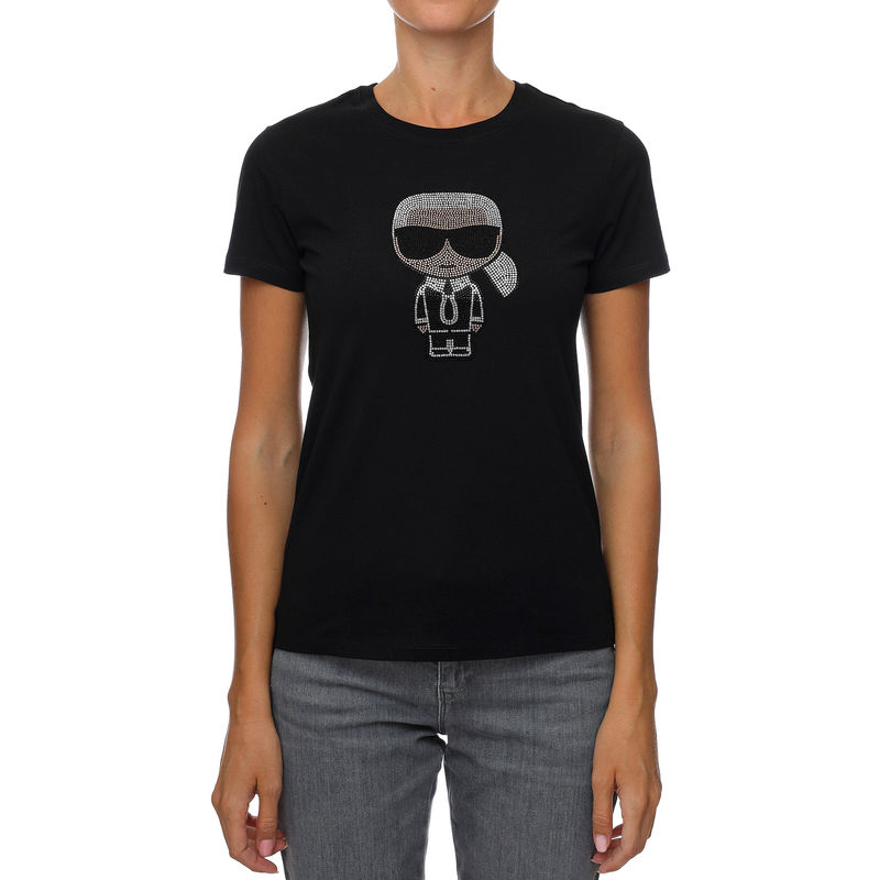 Ženska majica Karl Lagerfeld IKONIK RHINESTONE KARL T-SHIRT