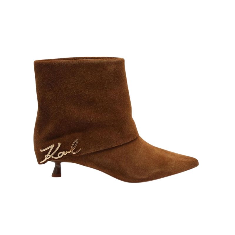 Ženske čizme Karl Lagerfeld Pasha Fold Down Ankle Boot