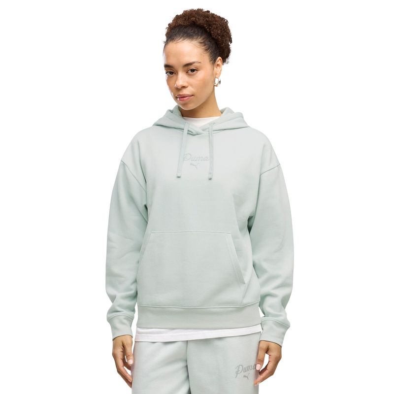 Ženski duks Puma ESS SCRIPT Comfort Hoodie FL