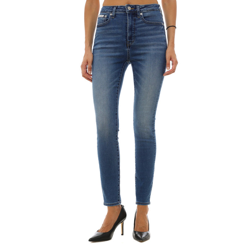 Ženske farmerke Calvin Klein high rise skinny indigo station