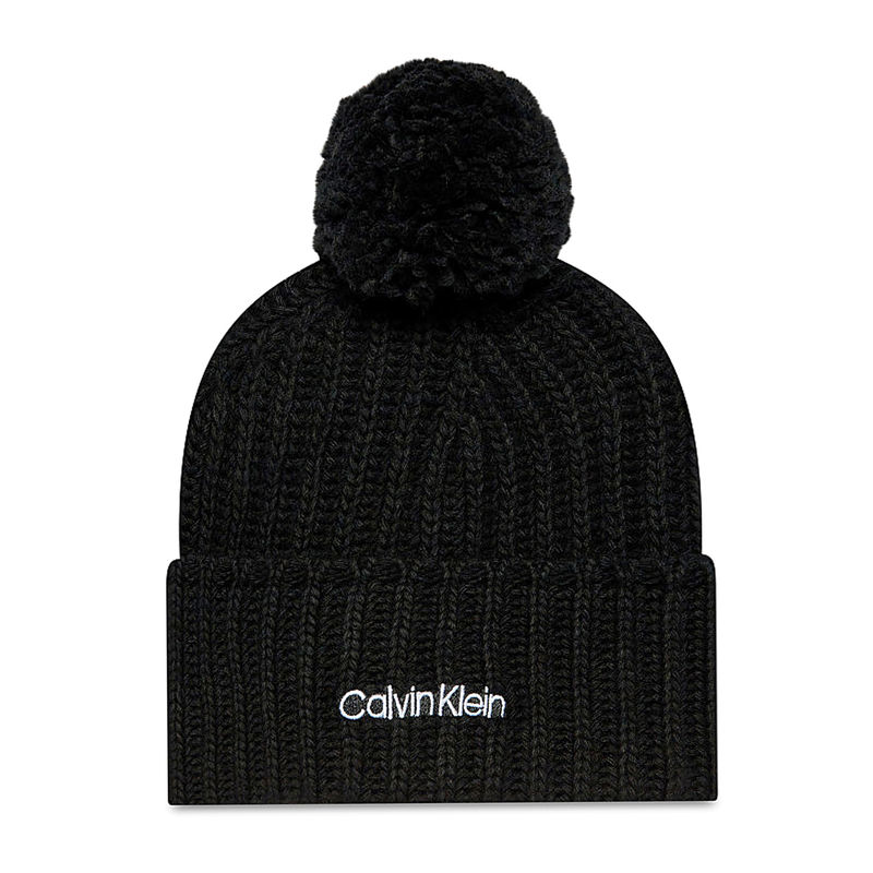 Ženska kapa Calvin Klein OVERSIZED KNIT BEANIE W/ POMPOM