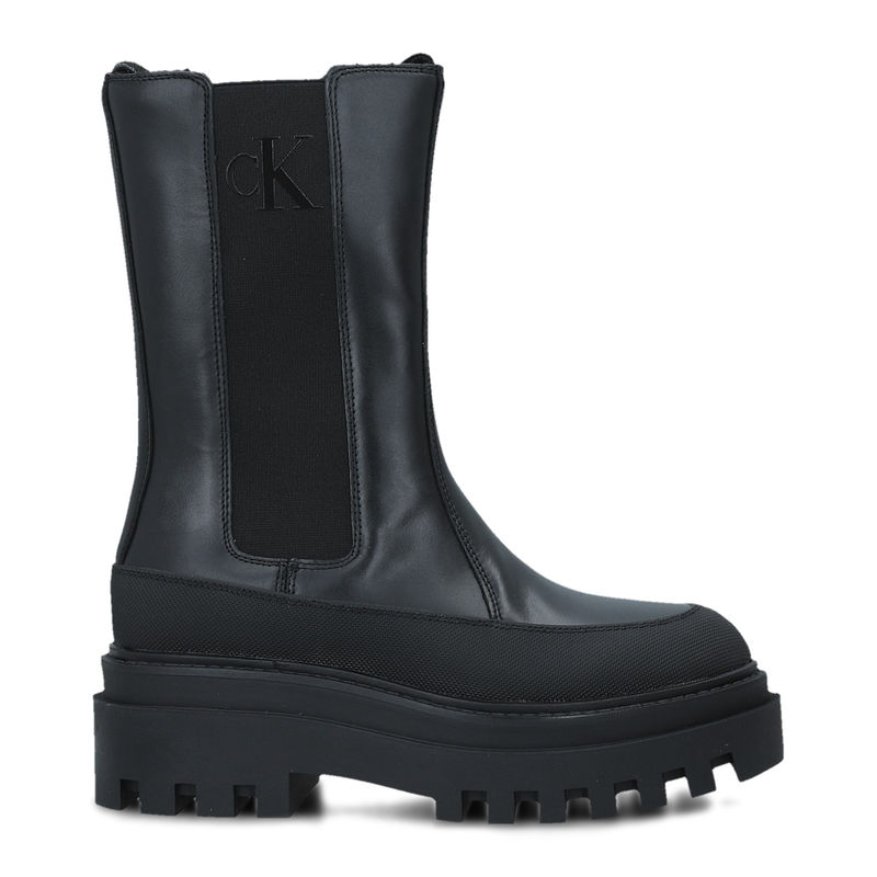 Ženske čizme Calvin Klein Flatform Chelsea Boot Lth Wn