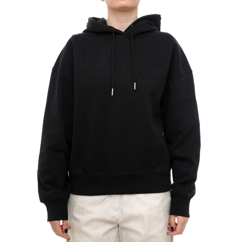Ženski duks Calvin Klein Logo Emb French Terry PO Hood