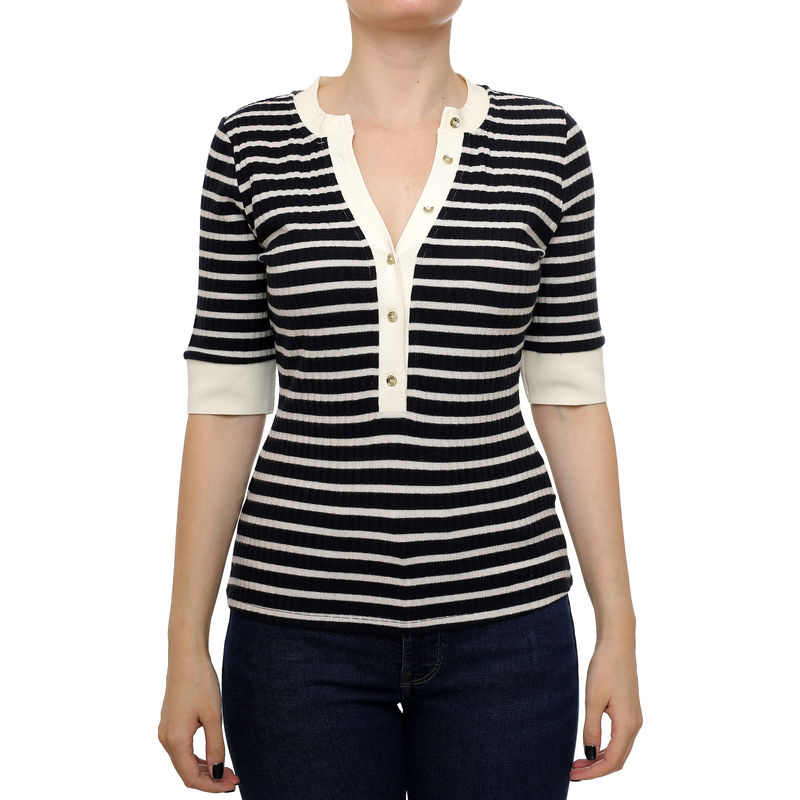 Ženska majica Guess 3/4 SL SERAFINO STRIPED TOP