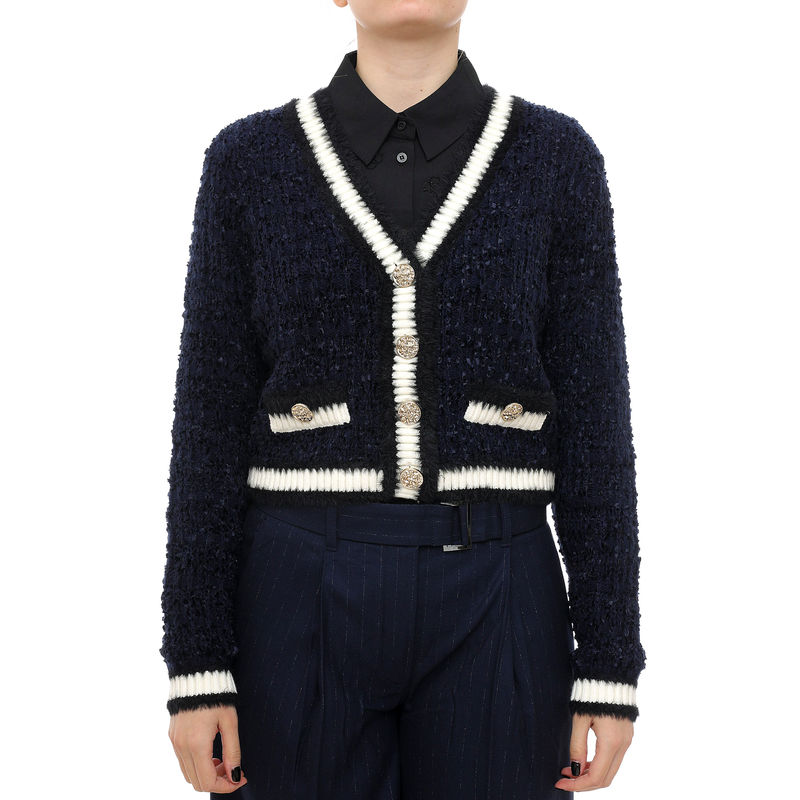 Ženski džemper Guess LS VN AOMORI TAPE YARN CARDI