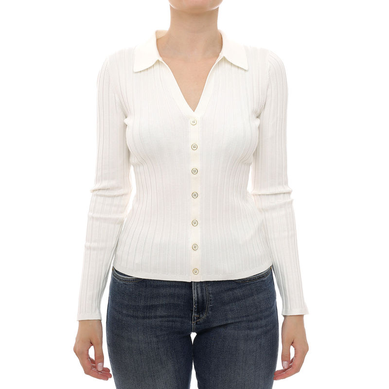 Ženski džemper Guess LS VN RIB MIRANDA SWTR