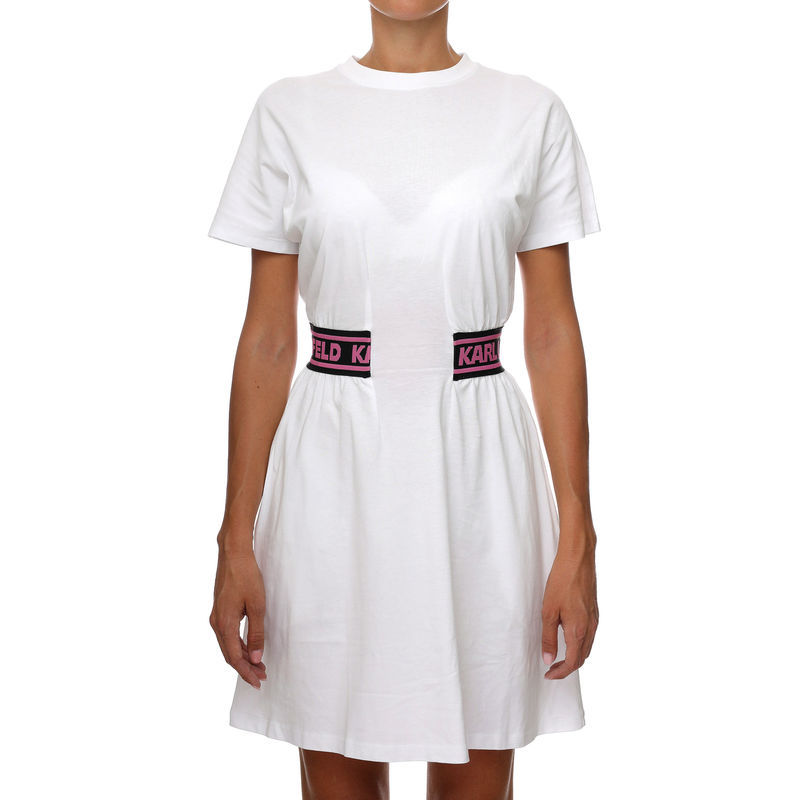 Ženska haljina Karl Lagerfeld JERSEY DRESS W/LOGO WAIST