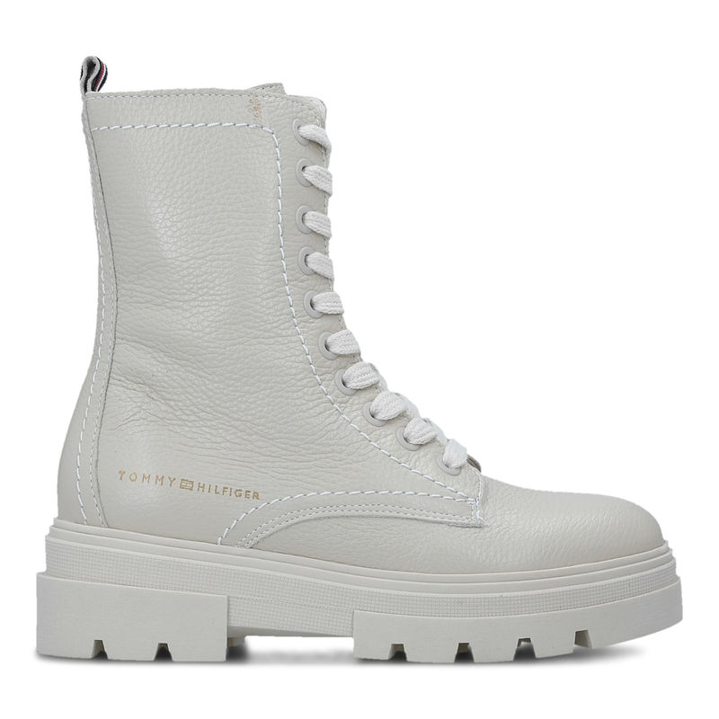 Ženske čizme Tommy Hilfiger MONOCHROMATIC LACE UP BOOT