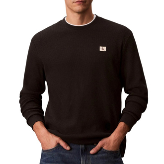 Muška majica Calvin Klein LS WAFFLE BADGE CREWNK TEE