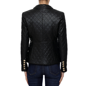Ženski sako Guess JEANS LS ZIZA QUILTED PU BLAZER