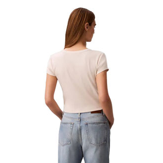 Ženska majica Calvin Klein woven label 2x2 baby rib baby te