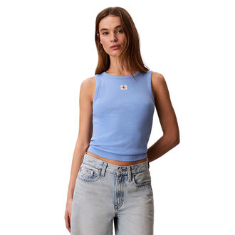 Ženska majica Calvin Klein woven label 2x2 baby rib tank