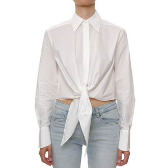 Ženska košulja Karl Lagerfeld Klxav Waist Tie Poplin Shirt
