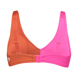 Ženski kupaći Puma SWIM WOMEN COLOURBLOCK PLUNGE TOP 1P