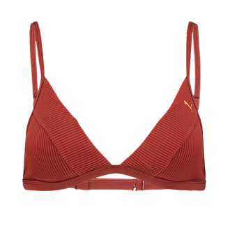 Ženski kupaći Puma SWIM WOMEN RIBBED TRIANGLE TOP 1P