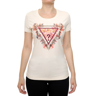 Ženska majica Guess SS TRIANGLE FLOWERS TEE