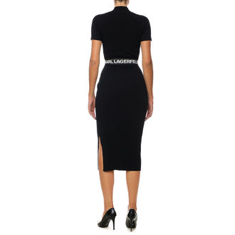 Ženska haljina Karl Lagerfeld SSLV KNIT DRESS W/LOGO