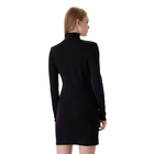 Ženska haljina Calvin Klein ls woven label 2x2 rib mini dres